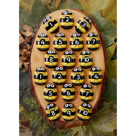 Yellow Door Honey Bee Number Stones, Set of 20 1094